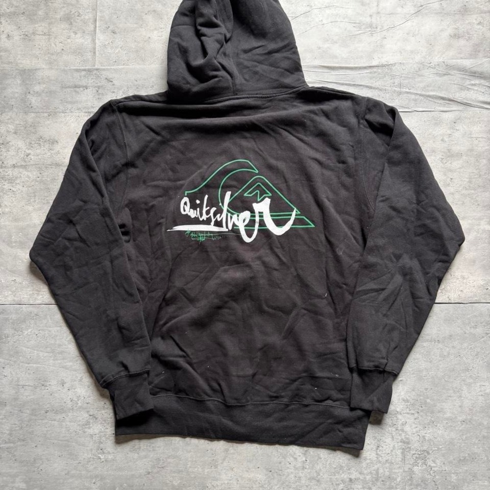 Vintage Y2K Quiksilver Black‎ Zip Up Hoodie